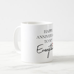 Cute Romantic Lycklig-årsdagen Mitt allt Kaffemugg