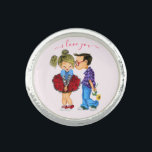 Cute Romantic par Ring Gift<br><div class="desc">Ringar med svenskt romskt par - Kärlek - I Kärlek - Du - Kiss Cute Boy and Girl - Roligt Painting - eller Välj / lägg till din unika text / Namn / Färg - Gör din Speciella Ring-gåva - Ändra storlek och flytta eller ta bort / lägg till inslag...</div>