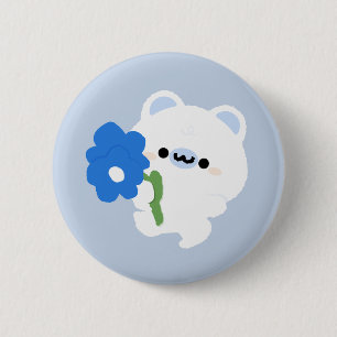 Cute Romantic Polar Bear Knapp