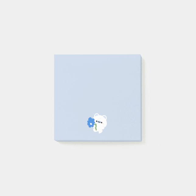 Cute Romantic Polar Bear Post-it Block (Framsida)
