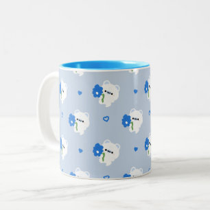 Cute Romantic Polar Bear Två-Tonad Mugg