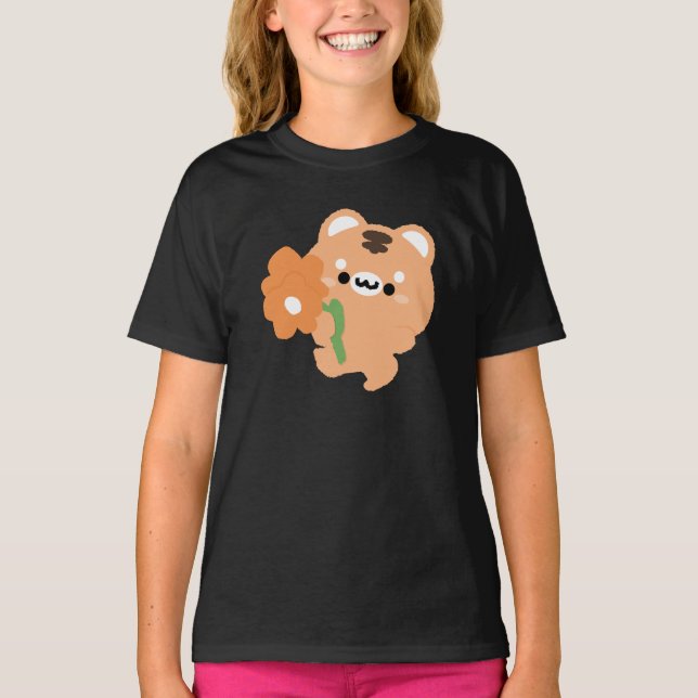 Cute Romantic Tiger T Shirt (Framsida)