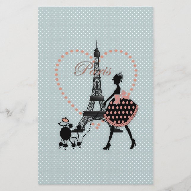 Cute romantic vintage girl silhouette promenad (Framsida)