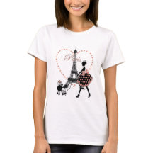 Cute romantic vintage girl silhouette promenad