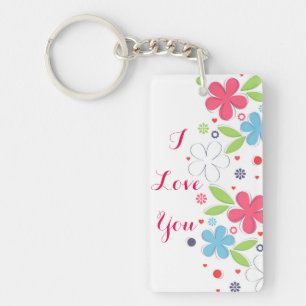 Cute romantics-blommor illustrerar "I Kärlek You"