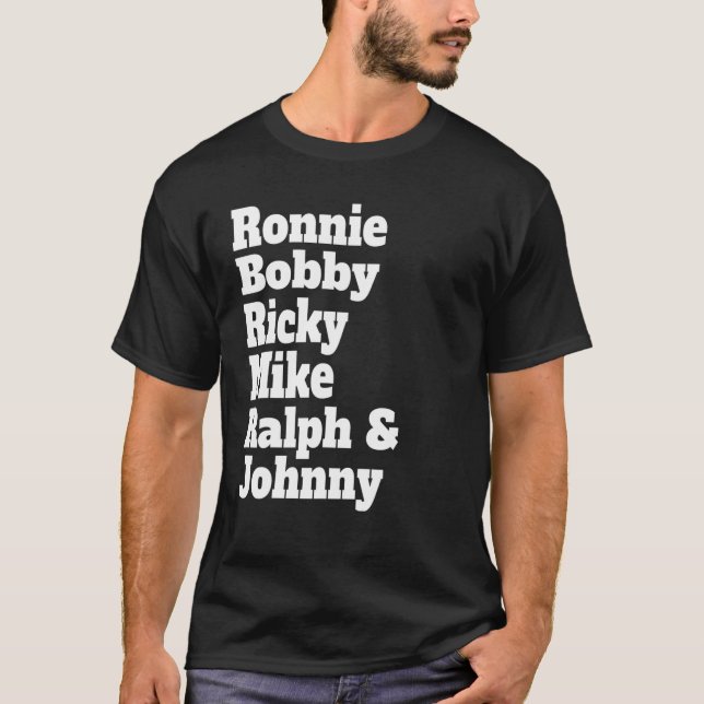 Cute - Ronnie Bobby Ricky Mike Ralph och Johnny T Shirt (Framsida)