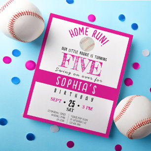Cute Rookie Baseball Budget Birthday