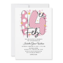 Cute Rosa 14 februari Valentine Birthday