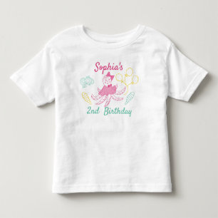Cute Rosa 2:a födelsedagen Flicka T Shirt