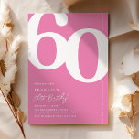 Cute Rosa 60:e Födelsedagsfest inbjudan<br><div class="desc">Vi presenterar en söt rosa och vit 60:e födelsedagsfest inbjudan som sömlöst blandar den gamla charmen av det fetstilta serif-typsnittet "60" med en modern,  användarvänlig,  anpassningsbar mall. Inbjudan är inte bara ett kort,  det är en meningsfull keepsaké att ta hand om milstolpen att vrida 60.</div>