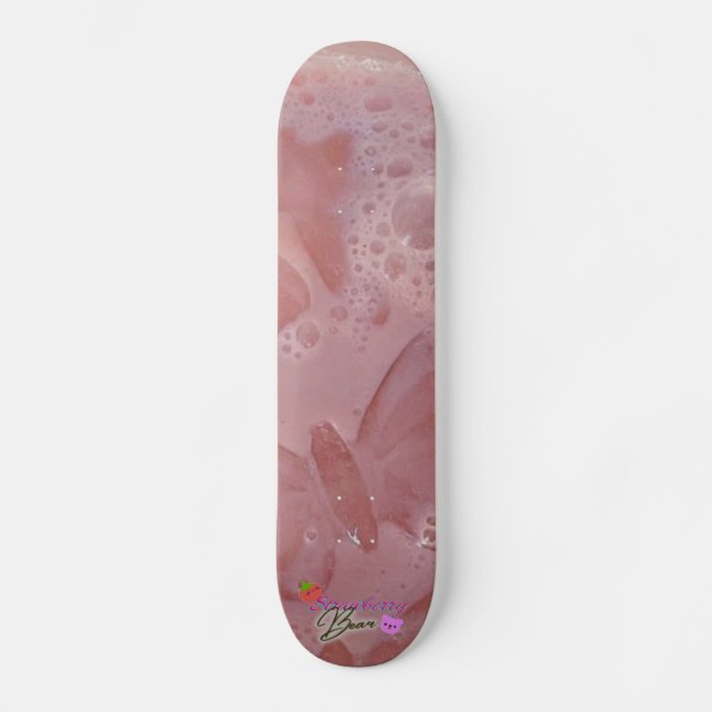 Cute rosa Aesthetic Mini Skateboard Bräda 18,5 Cm (Framsida)