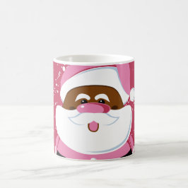 Cute rosa African-American Jultomten-jul Kaffemugg