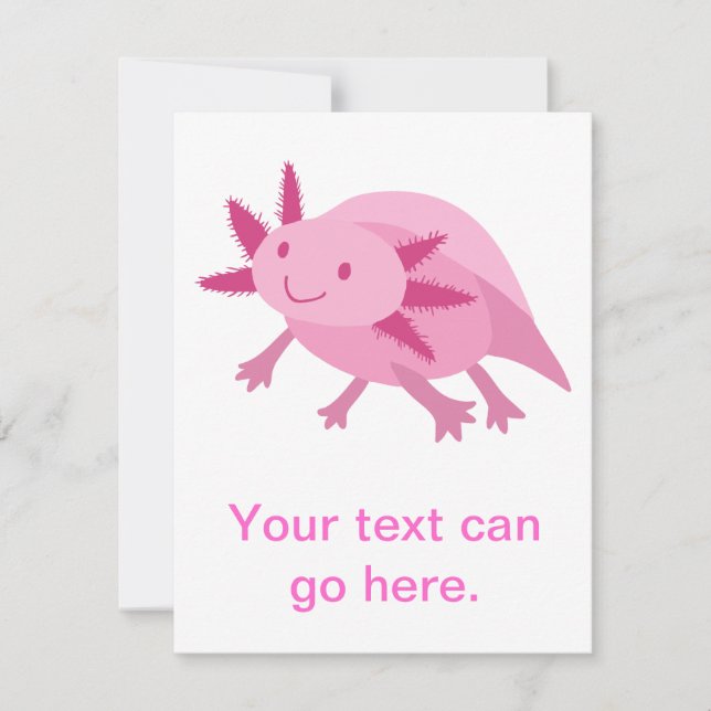 Cute Rosa Albino Axolotl (Framsida)