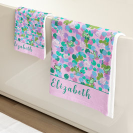 Cute Rosa and Grönt Frogs eget namn Girly