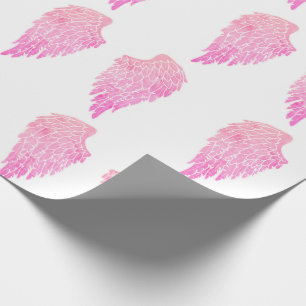 Cute Rosa Angel Vingar Presentpapper