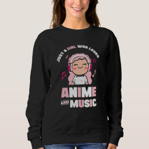 Cute Rosa Anime Girl Girl   för Anime & Music Älsk T Shirt