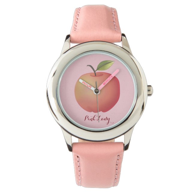 Cute Rosa Apple Armbandsur (Framsida)