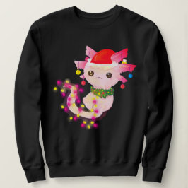 Cute Rosa Axolotl in christmas ljus T Shirt