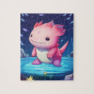 Cute Rosa Axolotl Pussel