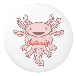 Cute Rosa Axolotl Thunder_Cove Knopp