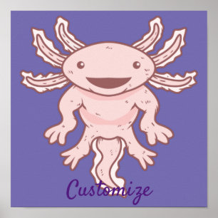 Cute Rosa Axolotl Thunder_Cove Poster