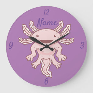 Cute Rosa Axolotl Thunder_Cove Stor Klocka
