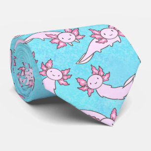 Cute Rosa Axolotl Tie Slips
