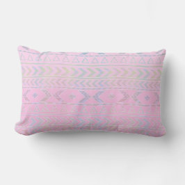 Cute Rosa Aztec Art Influktuerad Mönster Lumbarkudde