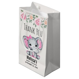 Cute Rosa Baby Elephant and Rosor Baby Shower
