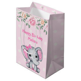 Cute Rosa Baby Elephant och Ro Gräns