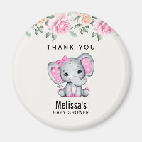 Cute Rosa Baby Elephant och Ro Gräns Tack