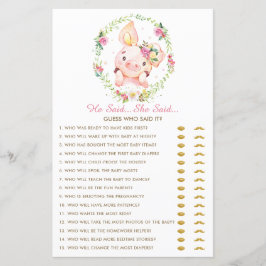 Cute Rosa Baby Pig Piglet sa att hon sa att spel