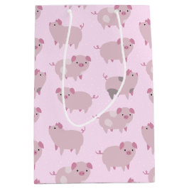 Cute Rosa Baby Piglets Mönster & Dots