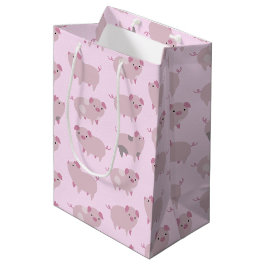 Cute Rosa Baby Piglets Mönster & Dots