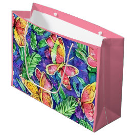 Cute rosa bakgrund med butterfly-vattenfärg