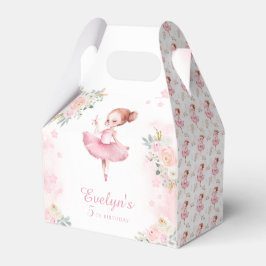 Cute rosa ballerina födelsedagskalas tack för att  presentaskar