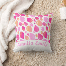 Cute Rosa Balloon Girly Mönster Girl Namn