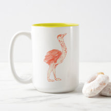 Cute Rosa Bird Artistic Baby Ostrich