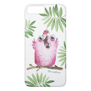 Cute Rosa Bird med ditt namn