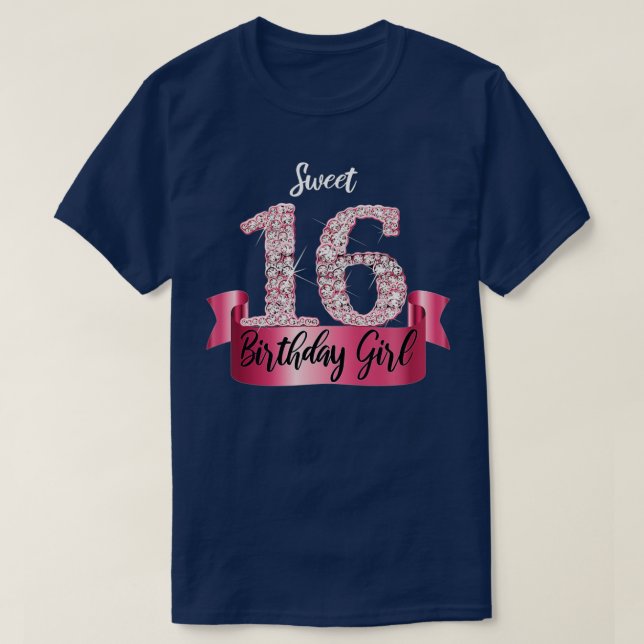 Cute Rosa Black T Shirt (Design framsida)