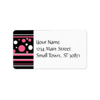 Cute Rosa Black White Rand Polka dots Mönster