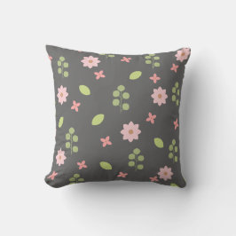 Cute Rosa Blommigt Dekorativ kudde