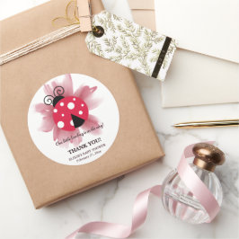 Cute Rosa Blommigt vår lilla babyskabb Kärlek Kryp Runt Klistermärke