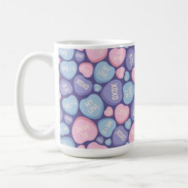 CUTE ROSA BLUE LILA CANDY HEARY KAFFEMUGG