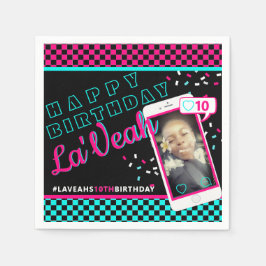 Cute Rosa|Blue Social Media| Cellphone Photo Pappersservett