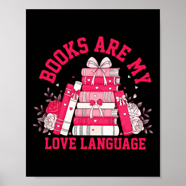 Cute Rosa Bokar är mitt Kärlek Valentine Boo Poster (Framsidan)