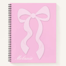 Cute Rosa Bow-anteckningsbok