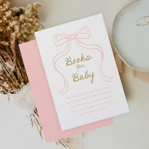 Cute Rosa Bow Bokar för Baby-höljeskort