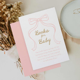 Cute Rosa Bow Bokar för Baby-höljeskort Tilläggskort