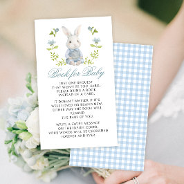 Cute rosa bow gingham bok för flicka dusch tilläggskort
